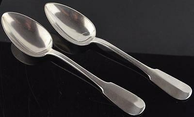 COIN SILVER SERVING SPOONS (2)-D.C. JACCARD & CO.-141G. COIN SILVER-C.1870