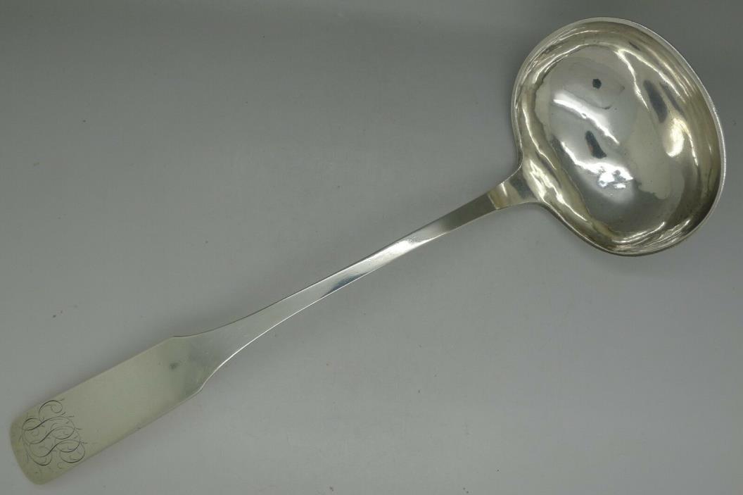 William Hughes Baltimore c.1780 American Coin Silver Punch Ladle RARE Must See