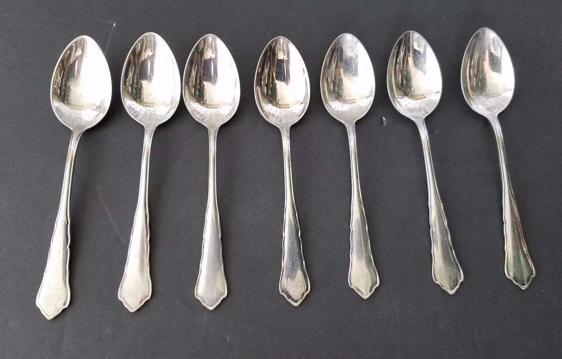 Antique Set of 7 Teaspoons WMF 800 silver 2100 Chippendale Pattern  Germany
