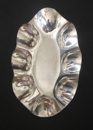 MRR Perlita Taxco Wavy Sterling Footed Serving  Bowl 14x4x3 925 MCM >600gr