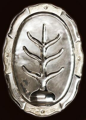 Vintage Lilyan Mexico Mexican Sterling Silver Tree Of Life Serving Platter Tray