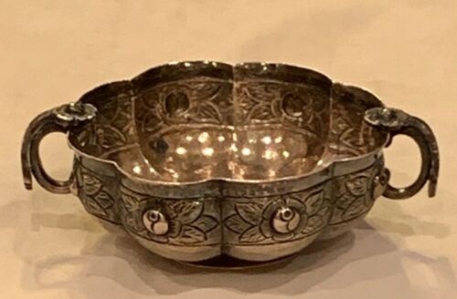 Vintage Ornate Sterling Silver 152g  Signed Sanborns Mexico #8 Trinket Dish Bowl