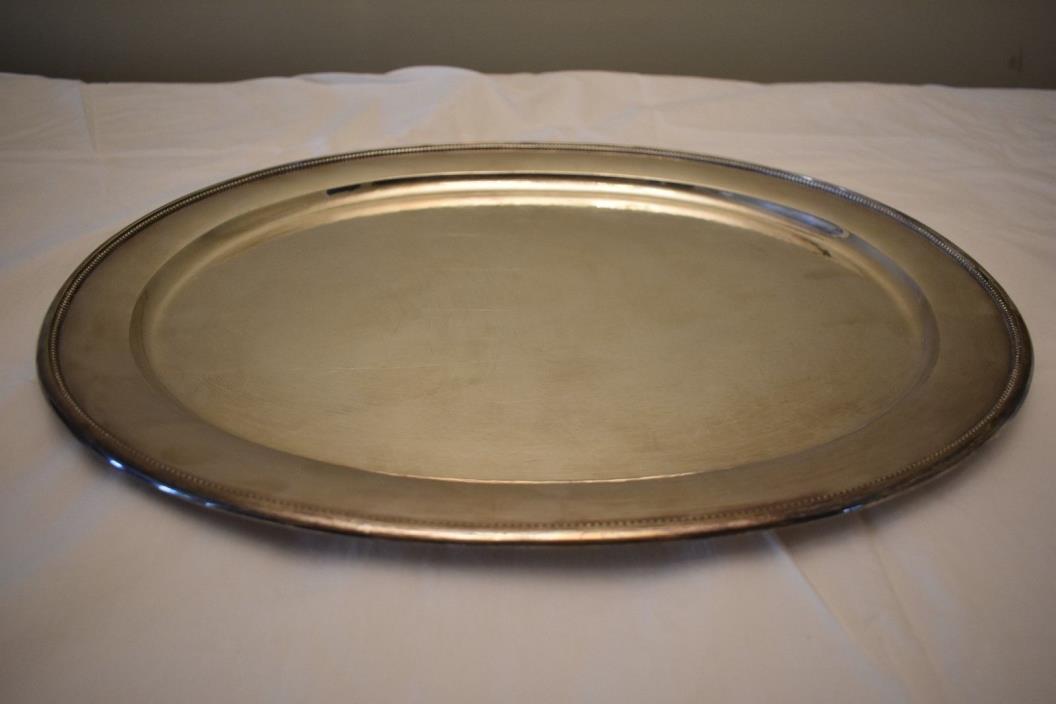 A LARGE Georg JENSEN Sterling SILVER Meat TRAY 240X 18.5
