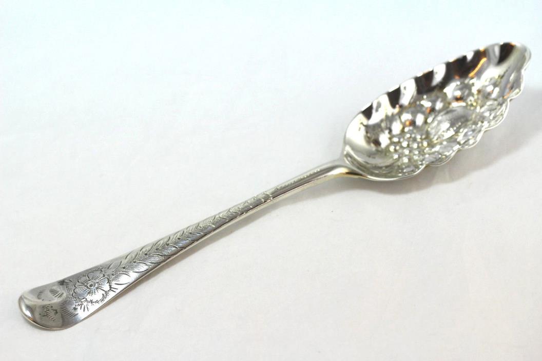 Antique English Berry Spoon, Sterling Silver. 1754, London