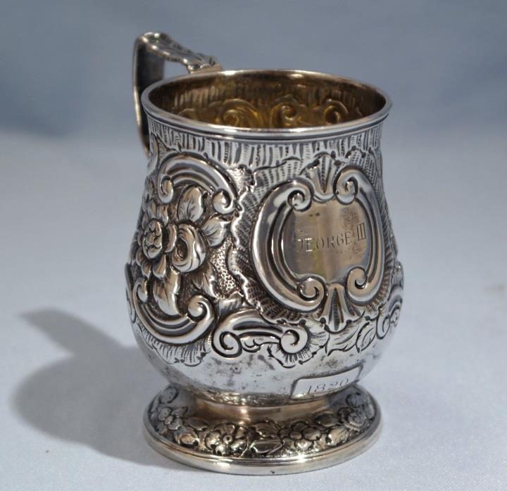 George Knight London Sterling Silver Child's Drinking Mug Circa 1820