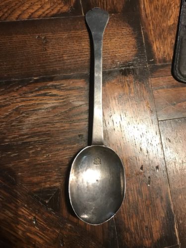 Antique William III Sterling Silver TREFID SPOON English makers mark CH
