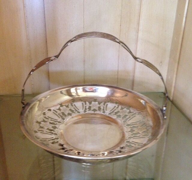 Sheffield design silver plate basket