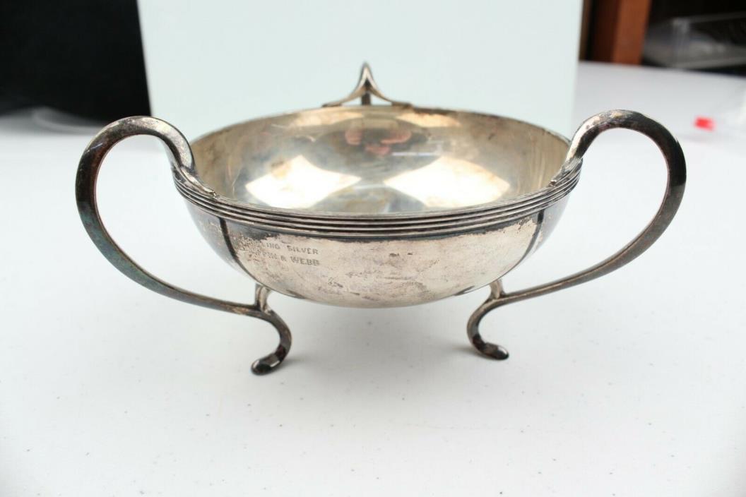 Vintage Estate Mappin & Webb Sterling Silver Bowl w/ Engraving and Dent