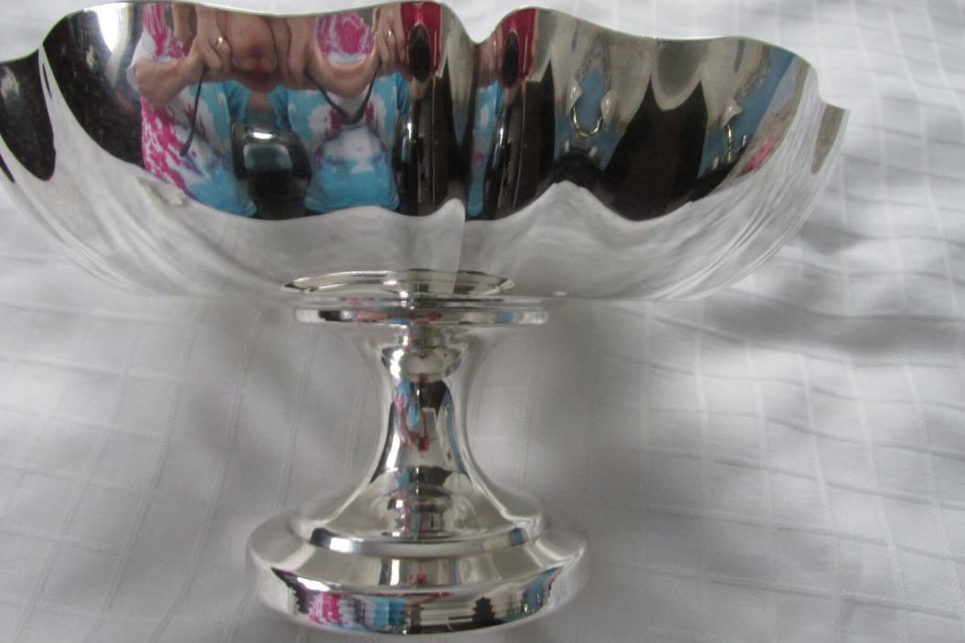 Wm. A ROGERS SILVER PLATE PEDESTAL NUT BOWL BY ONEIDA SILVERSMITHS