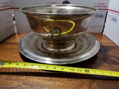 Silverplate L.G. Balfour Trophy Bow and Platel 1960 Fencing?