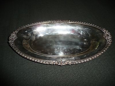 vtg OVAL shallow bowl silverplate  Hallmarks EPC  6071 13'' l x 7 1/4'' w 1 1/2T