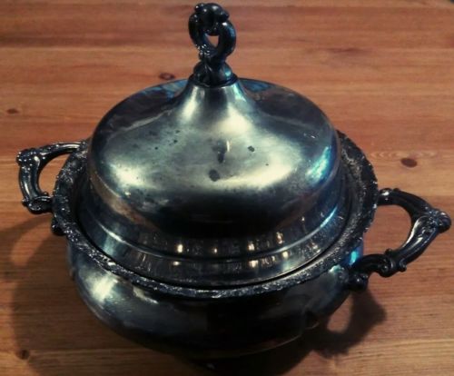 Antique Butter Dish Forbes Silver Co Plated 183 Vintage Kitchen Serving Dish