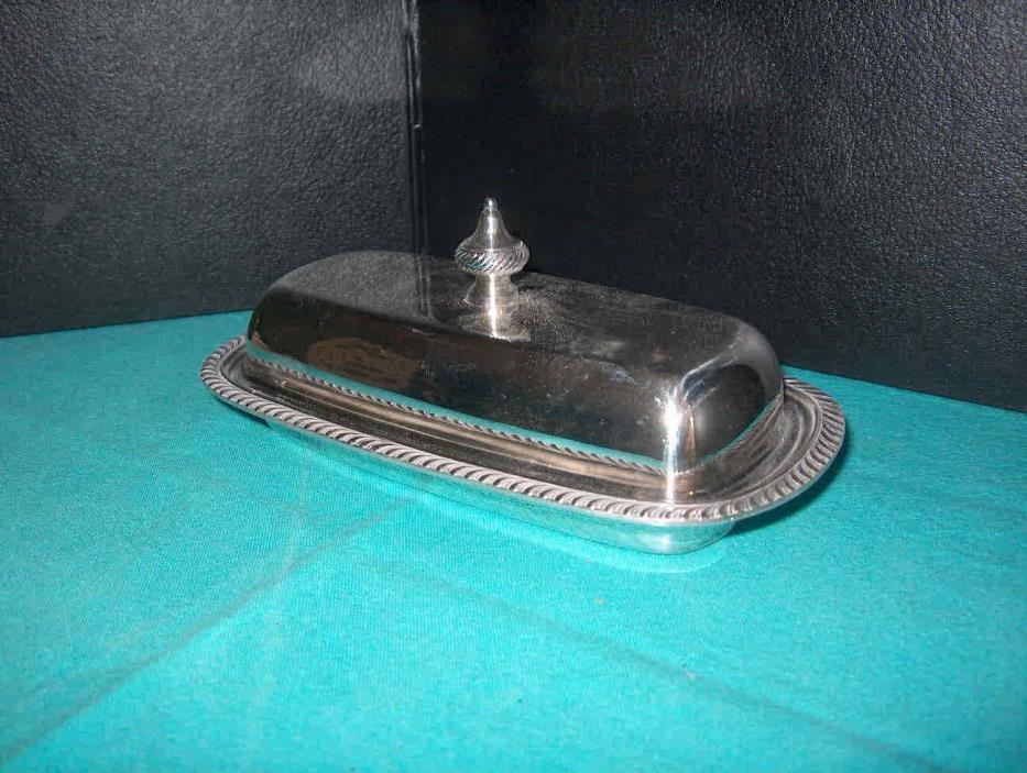 SILVER COVERED BUTTER DISH BY 
