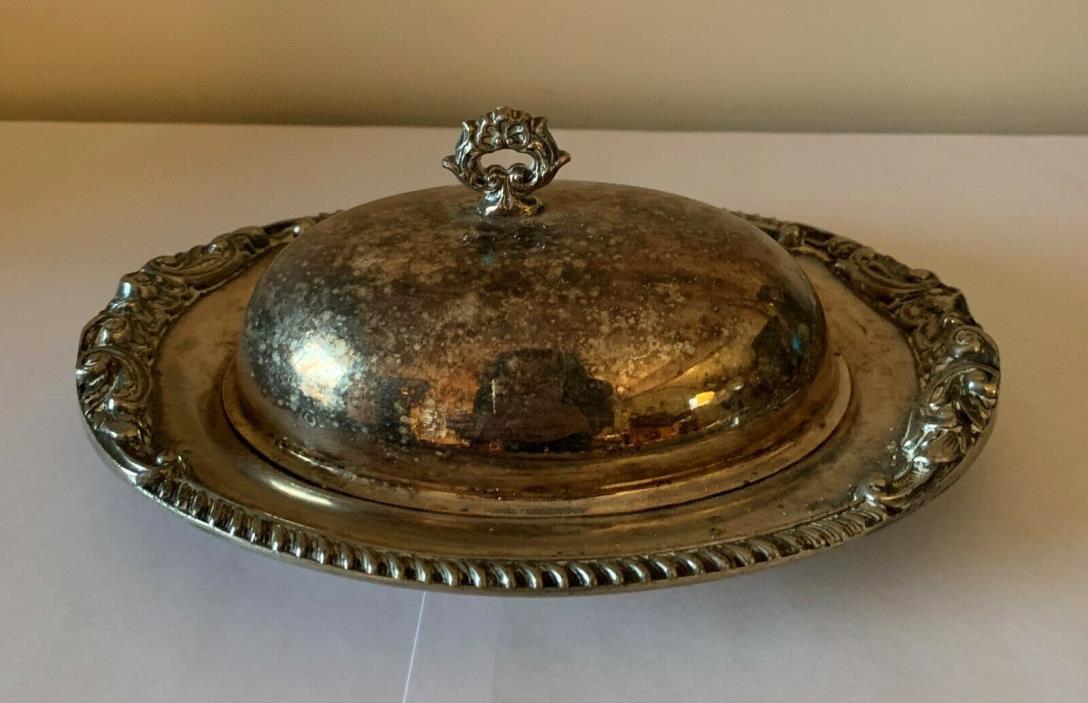 Antique Silver Covered Dish/Butter Dish