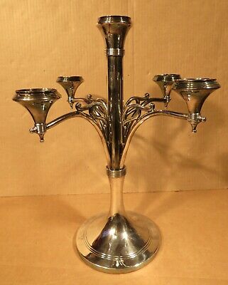 Art Deco Rogers 1881 Silverplated Candelabra With 5 Candleholders Made in Canada