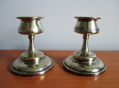 Vintage Pair Silverplate Candle Holders 4