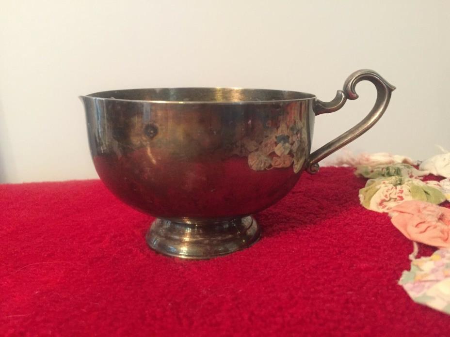 Vintage W.M. A. Rogers Silverplate Footed Creamer Interesting Design