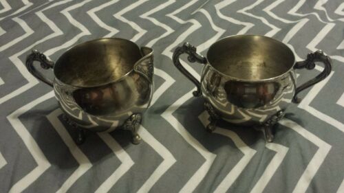 Vintage Leonard Silver Plated Sugar and Creamer Set - as pictured