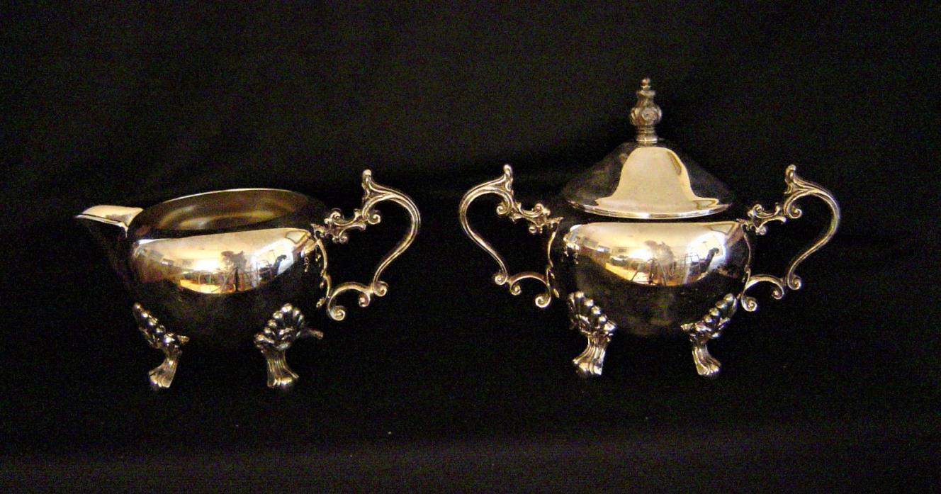 Silverplated Sugar and Creamer by FB Rogers circa 1925