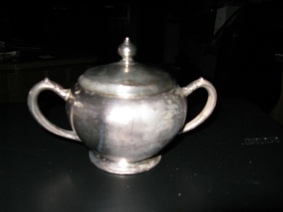 Antique Silverplate Sugar Bowl Simeon L and George H Rogers Company