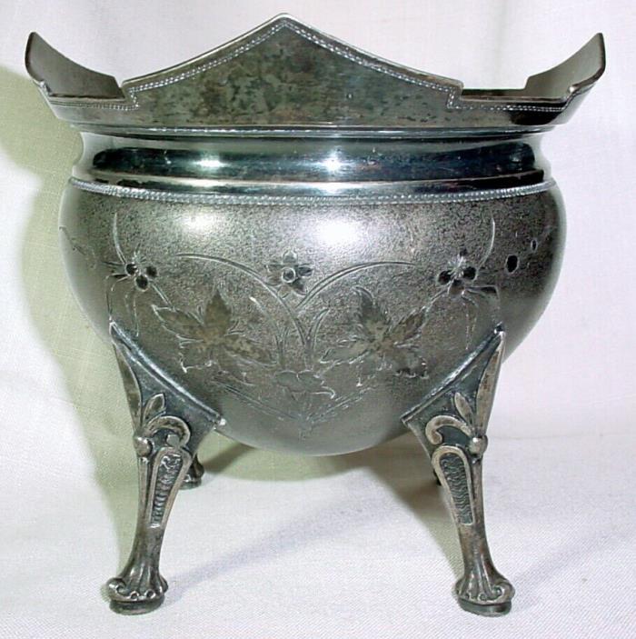 Antq Silver Quadruple-Plate Open Footed Bowl 