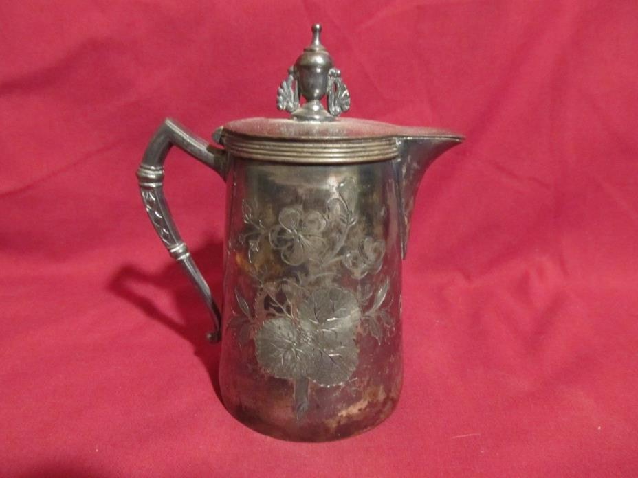 Beautiful Webster Brothers Silver Creamer with Flower Decoration