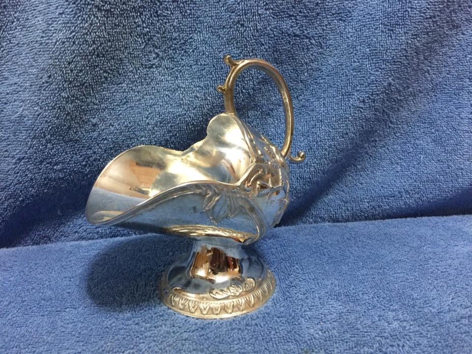 Vintage Silver plate Sugar Shuttle or Caddy Rose design
