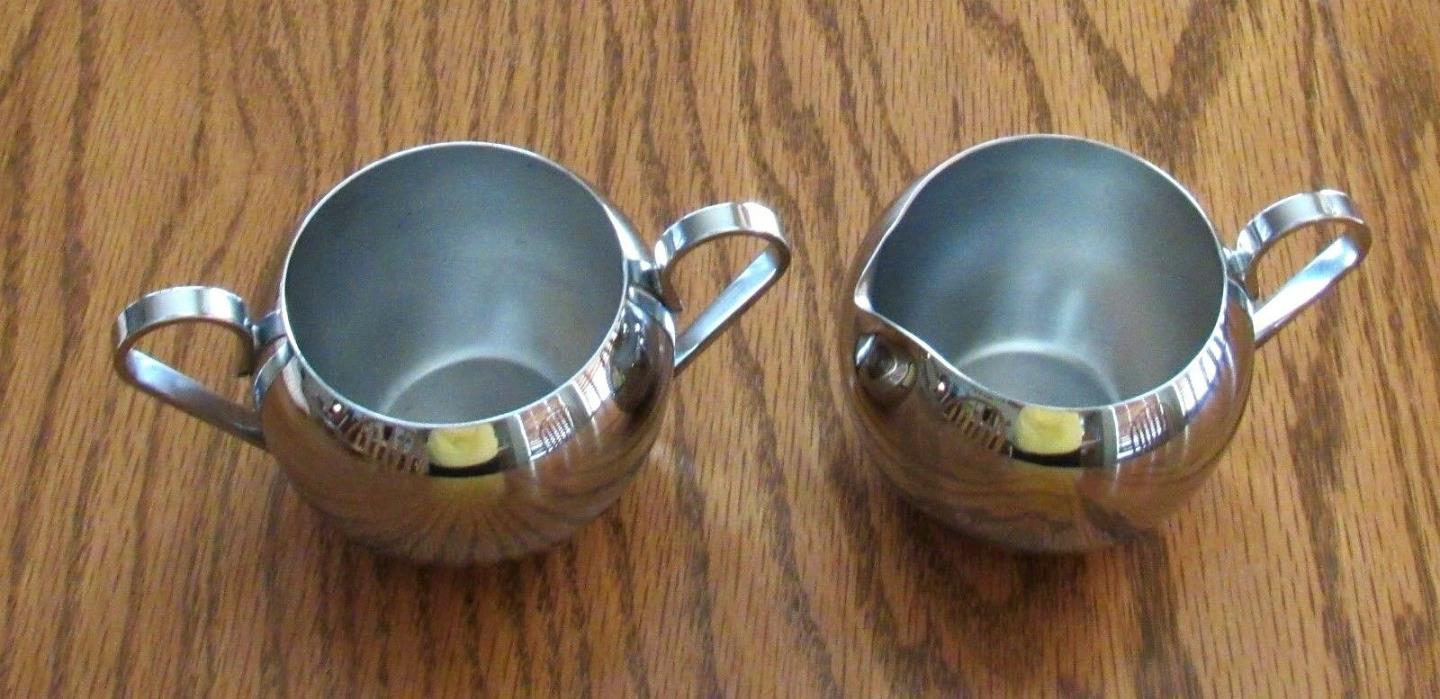 Vintage Revere Metal Creamer @ Sugar Bowl Made in Rome, N Y Height 2 1/2 inches