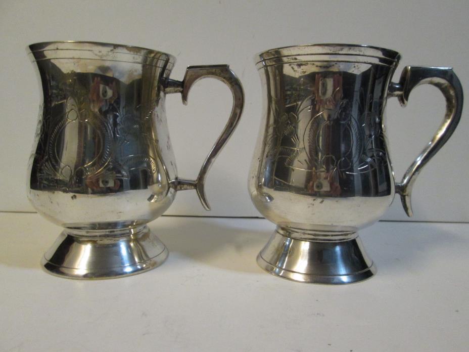 ANTIQUE SILVERPLATE CUPS