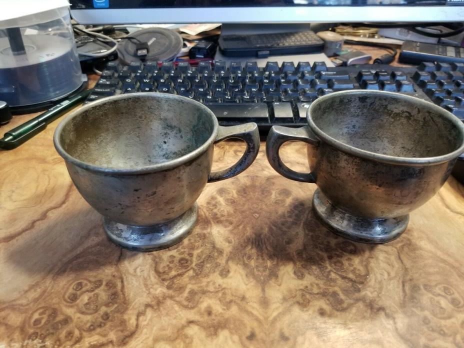 Grand Silver Co. NY WEAR-BRITE Silver cups - Vintage Antique 1940's