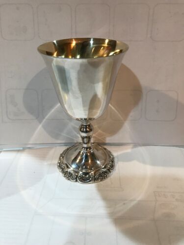 Sterling Silver Wallace Baroque 236 Wine Goblet(s)- Vintage Silver Plate 4.5”