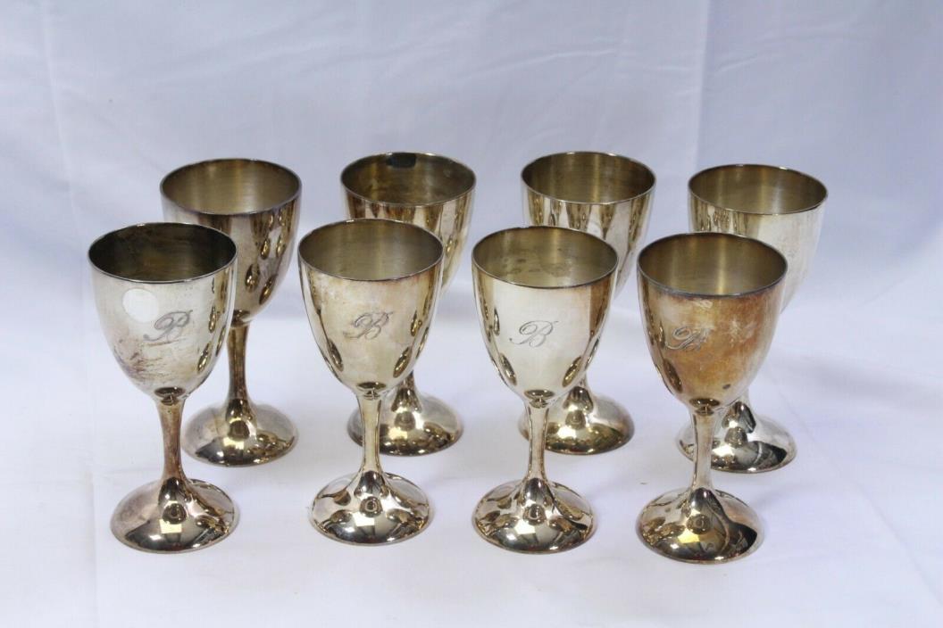 International Silver Wine Goblets 6.125