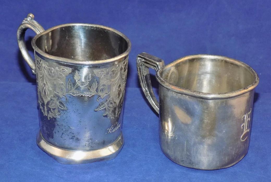 Antique Baby Cups Both Silver Plate