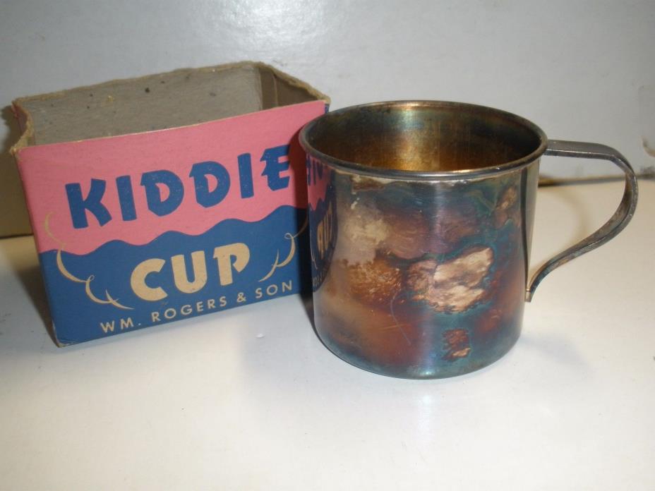 Vintage WM. Rogers & Son Kiddie Cup Silver Plated with box