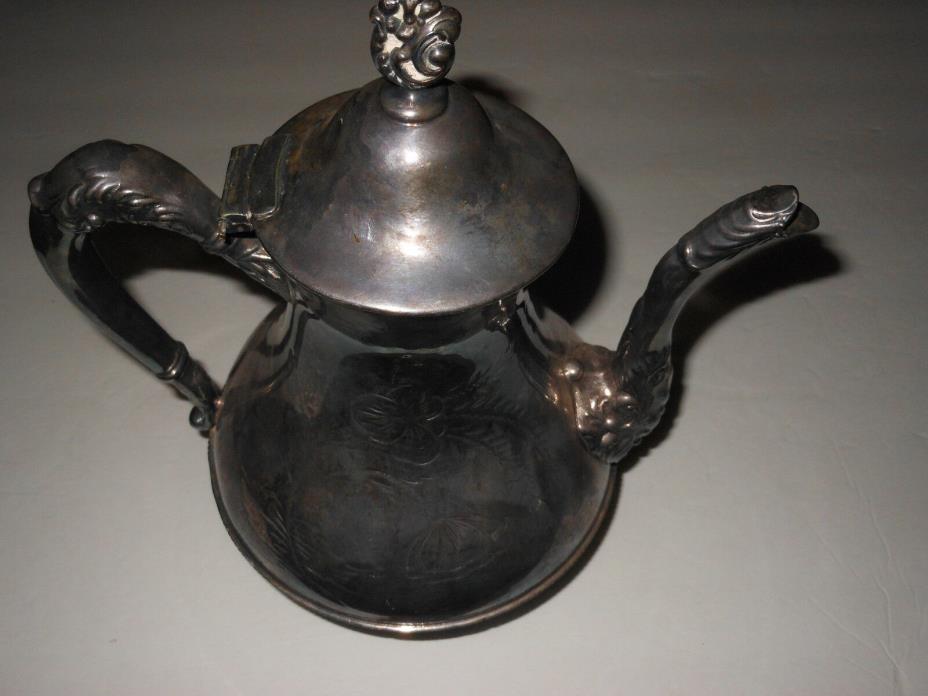 Antique Toothill and McBean Silver Coffee/Tea Pitcher # 888 Quadruple Plate