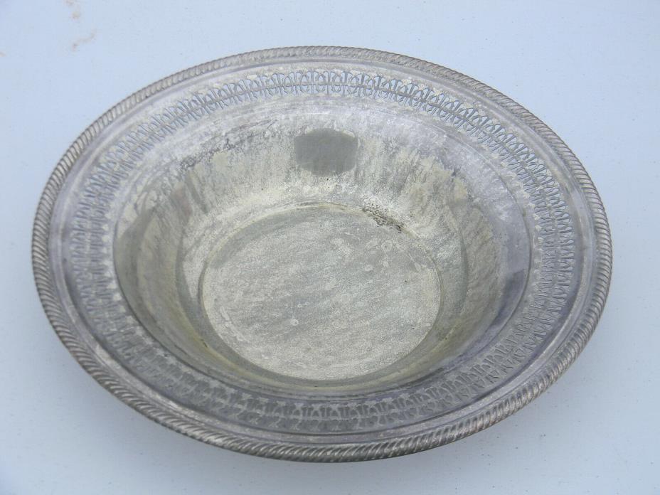 Vintage Antique? Siver Plated Serving Dish about 12