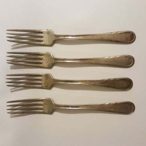 ARGYLE R.C. Co. Argyle Plate Silverplate Rogers Lot of 4 Dinner Forks Vintage