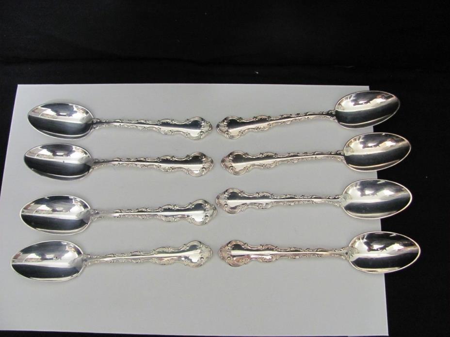 Lot of 8 Birks Silver plate Louis De France Regency Plate Dessert spoons