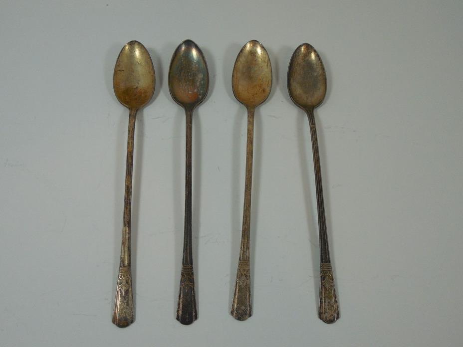 Mixed Lot 4 Vintage Court SilverPlate Iced Tea Spoons