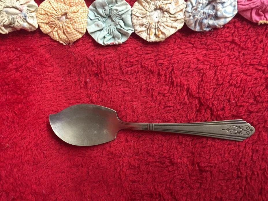 Vintage Jelly Spoon Crusader Plate Interesting Pattern Silver Plate Decorative