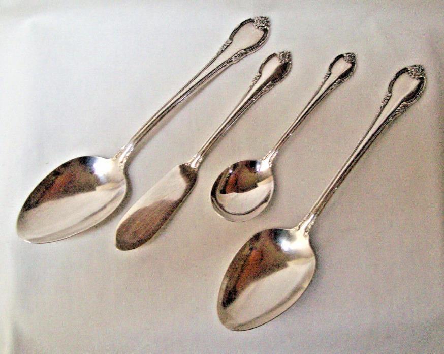 1847 Rogers Bros Silverplate 1948 REMEMBRANCE SERVING & SUGAR SPOONS M B Knife