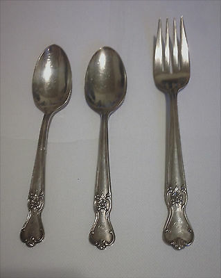 Old Company Silver Plate  Fork & Two Spoons-set of 3