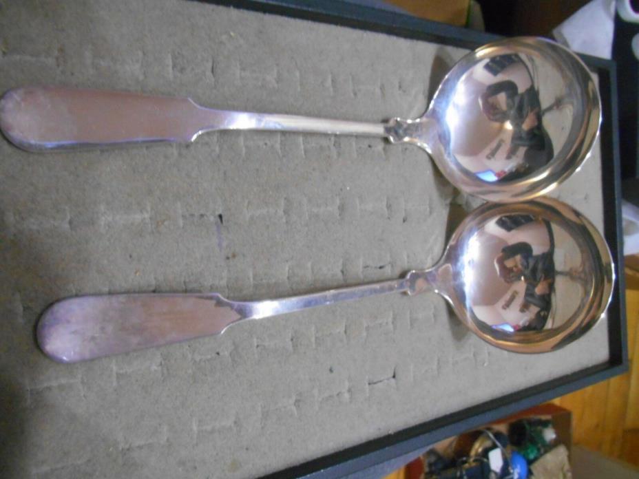 BAILEY BANKS BIDDLE SET OF 2 SILVER PLATE 9.5