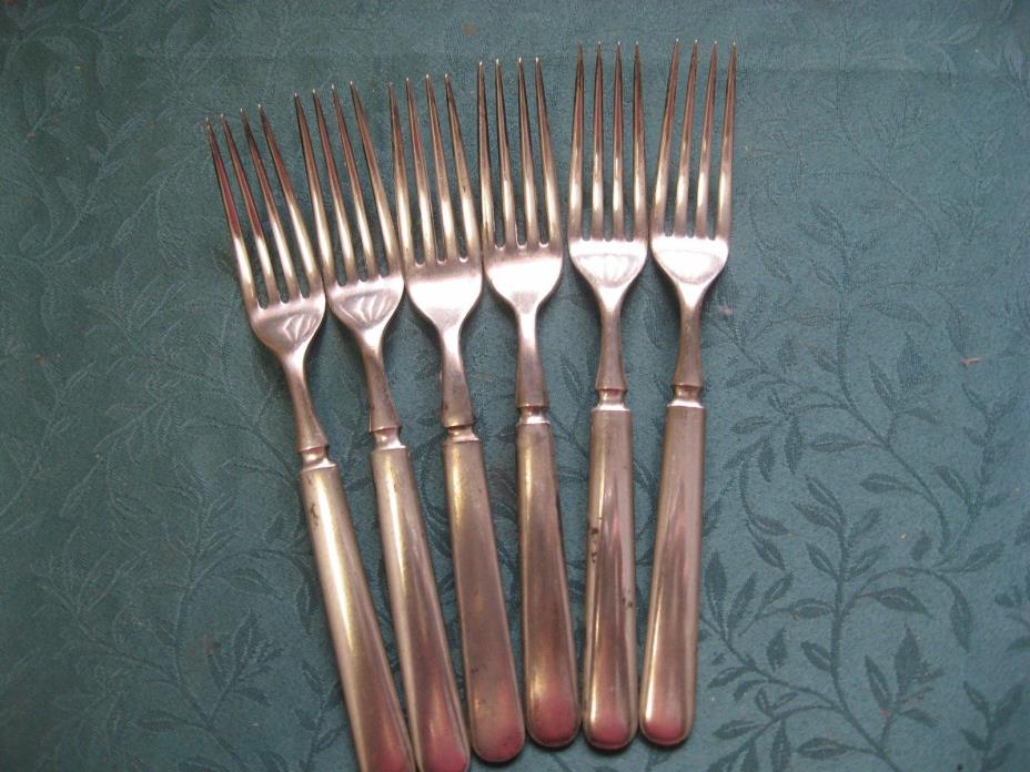 Antique Community & Paragon Silverplate Dinner Forks PLAIN pattern 1900's