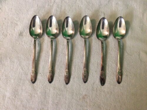 Set Of 6 , 1847 Rodgers Spoons , Looks Like Letter F Design,