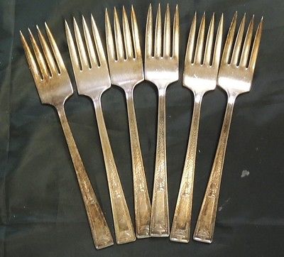 1 1835  R. Wallace Buckingham 1924 Pattern 6 Salad forks