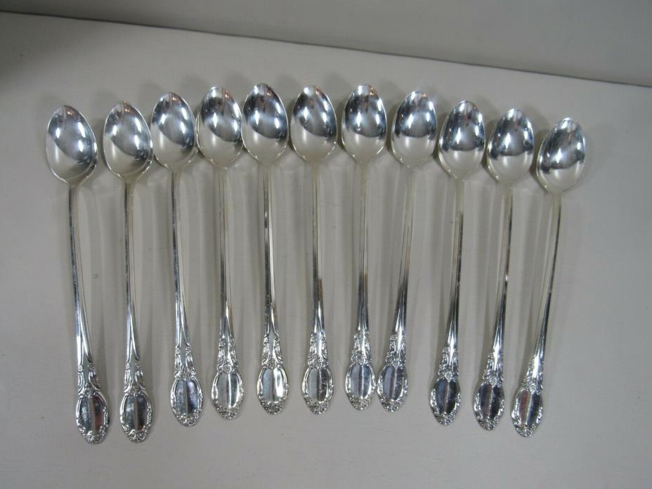 Set of (11) Wm. A. Rogers Chatelaine Iced Tea Spoons