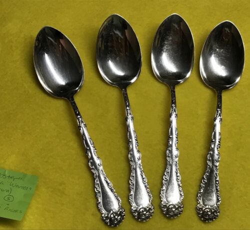 Vintage Simeon L. George Rogers Silverplate 1900 “WEBSTER” 4 Serving Spoons