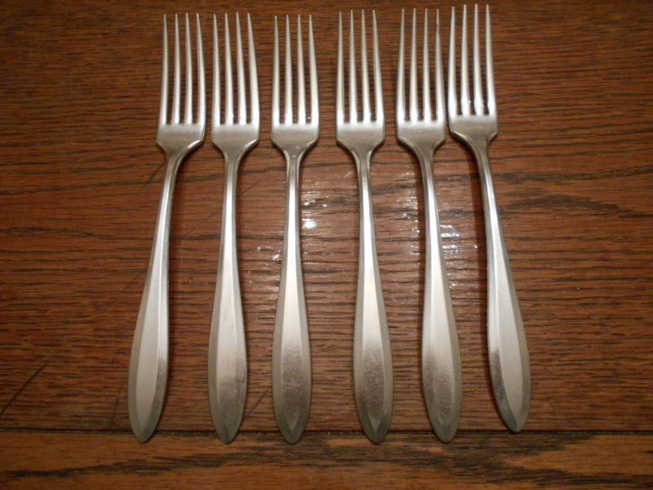 6 Community Plate 1914 PATRICIAN Pattern Dinner Forks Oneida Silverplate 828