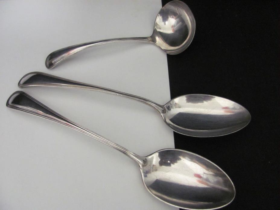 Vintage Birks Regency Silver Plate YORK Pattern Serving spoons & Sauce Ladle